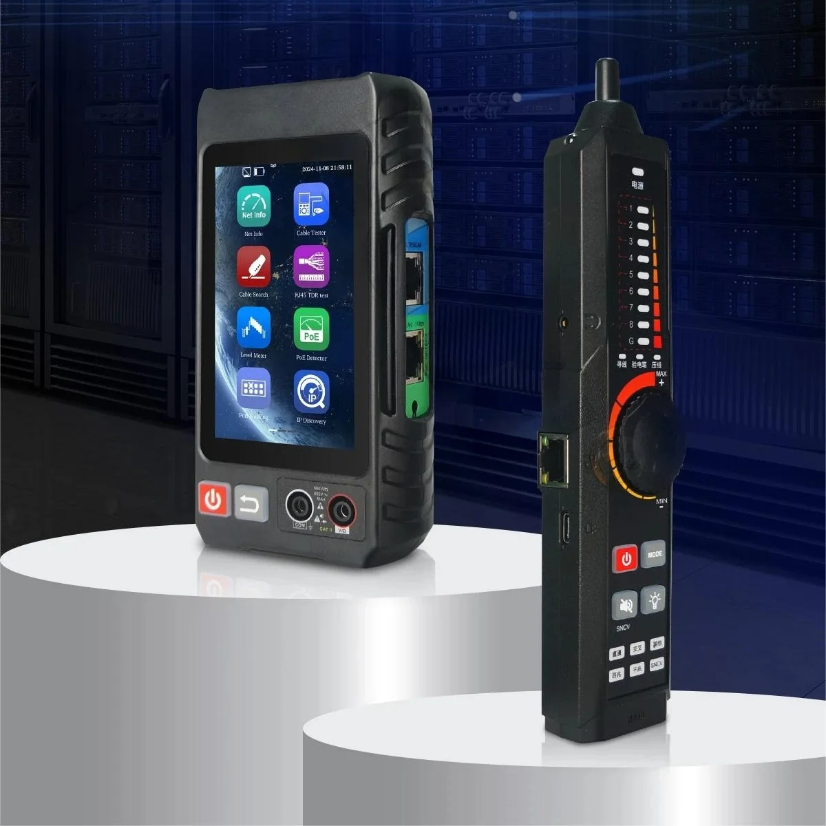 LT-600 Touch Screen UTP Tester RJ45 Network Cable Tester PoE IP Search Scan Tracer Short Circuit Test in one Network Tool Kit