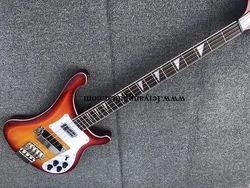 Electric Bass Guitar,4 Strings, Output Jack,   4003  Cherry Sunburst Color,  High Quality, Custom Guitar, Free S