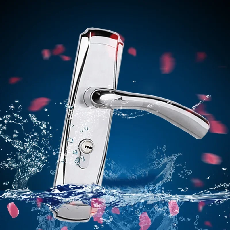 

Door lock indoor Stainless steel panel handle Handle lock Double tongue suit Wire drawing Double bearing