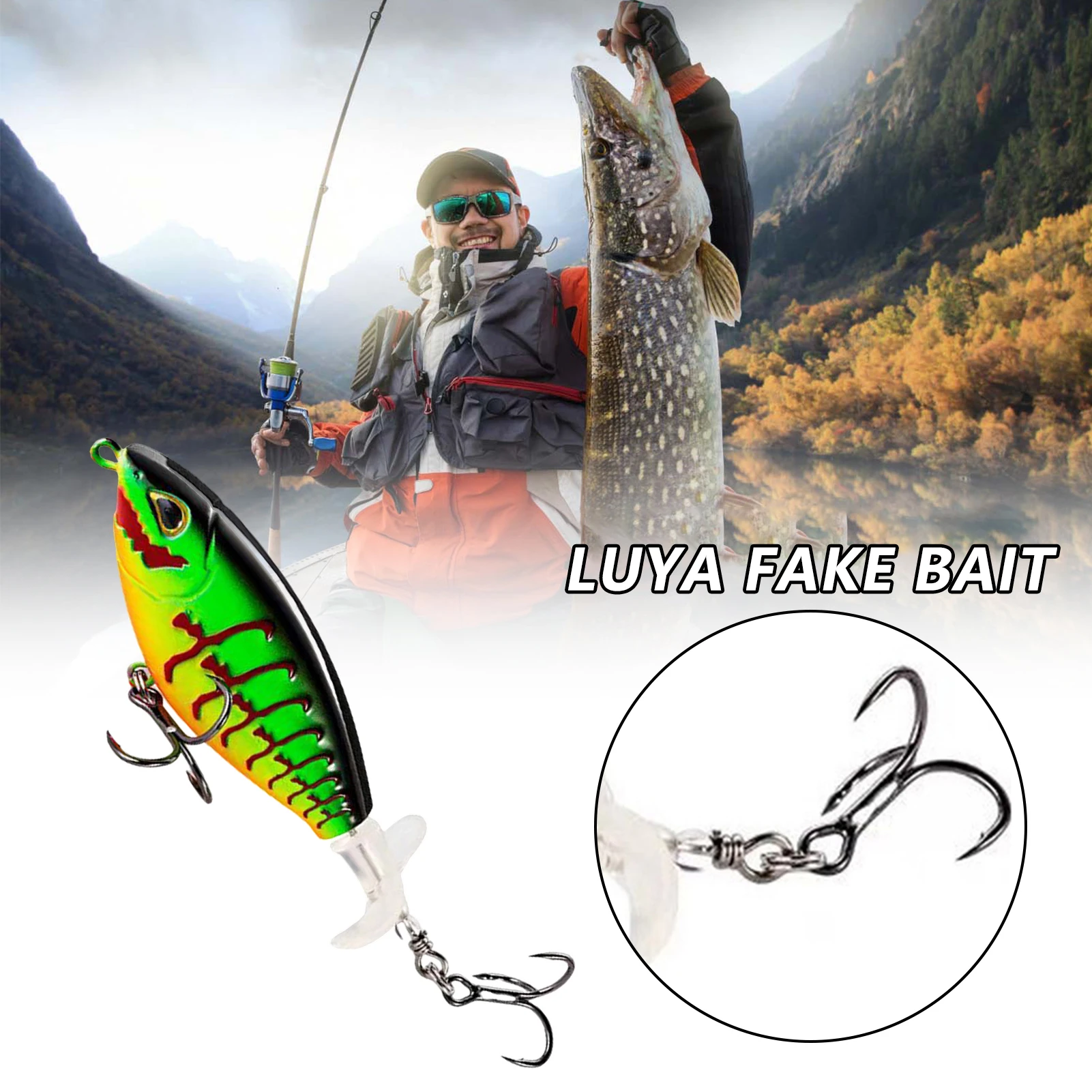 

1Pcs floating propeller bait bionic bait imitates blunt bait noise to attract fishing micro-pencil Fishing goods road Asia carp