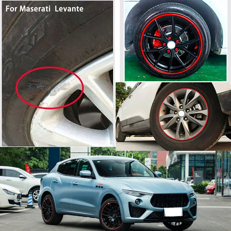 

For Maserati Levante Car Wheel hub Protective Ring wear-resistant decoration parts tire anti-leakage anti-collision rubber strip