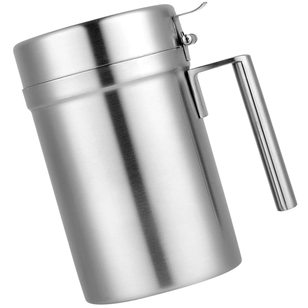 

Anti-Drip Bottle Stainless Steel Container For Kitchen Hot Storage High Temperature Resistant Oil Dispenser Ergonomic Handle