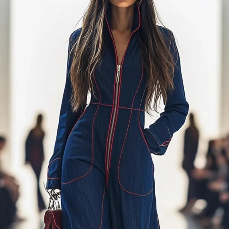 

Solid Color Women Jumpsuits For Autumn Winter Long Sleeve Loose Fashion Streetwear Overalls Wide Leg Pants Trousers 2025