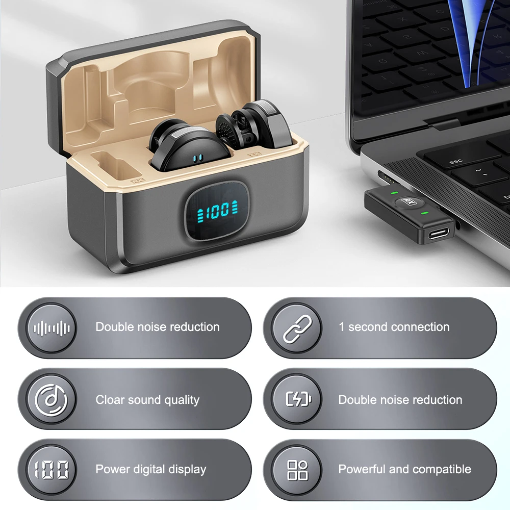 Professional Wireless Microphone,Wireless Lavalier Microphone for mobile phone,iPhone 15,Live Streaming,Recording