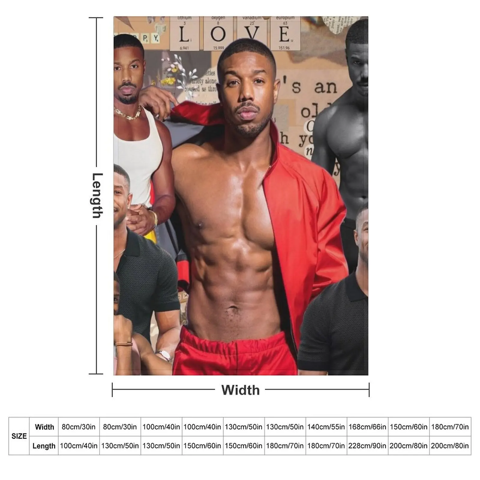 Michael B. Jordan photo collage Throw Blanket Cute Plaid Cute Blankets