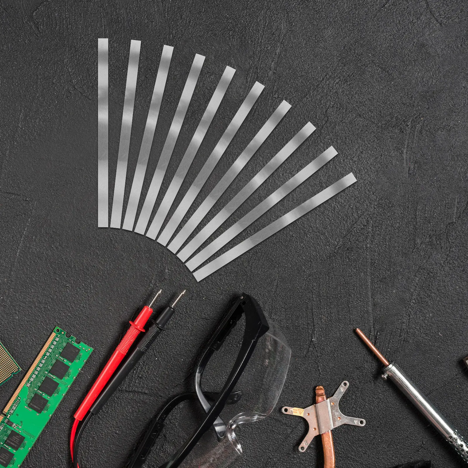 500Pcs Nickel Strip Battery Pack Welding Tabs 3.9x0.2 Battery Tab Connector Spot Welding Supplies for Rechargeable Batteries