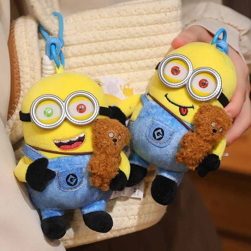 21cm TIM Bear Minions Despicable Me Plush Keychain Kawaii Cute Cool Cartoon Toys Dolls Plush Decoration Birthday Xmas Gifts