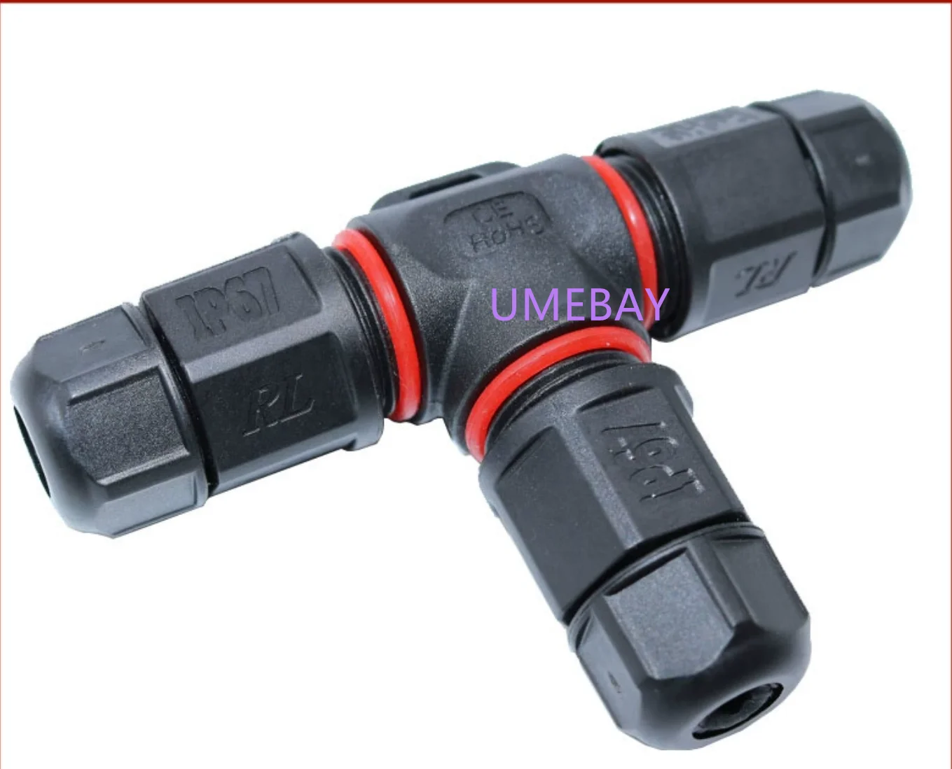 5pcs   Waterproof connector tee 2-core 3-core 10MM diameter multi parallel T-joint