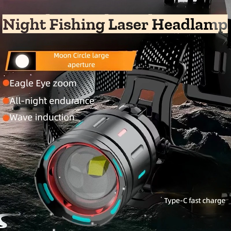 

Powerful XHP360 36-core Headlamp Flashlight 18650 Rechargeable ZOOM Head Flashlights High Power Head Lamp Fishing Headlight