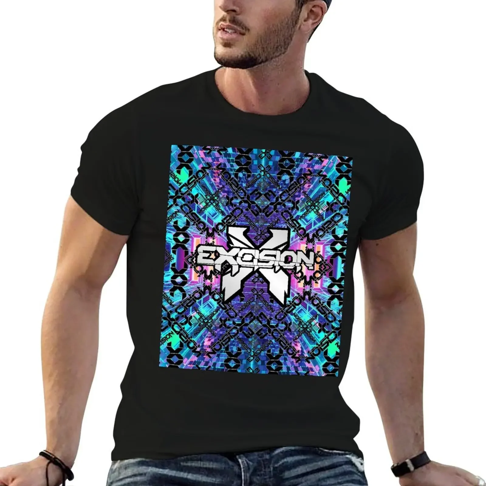 Excision Festival Vibes Kaleidoscope Design T-Shirt funny gifts sports fans summer clothes tops sweat shirts, men