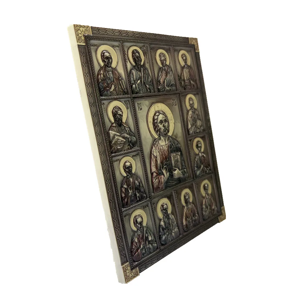 The Twelve Apostles Wall Plaque 3D Resin Orthodox Icon Church Utensils Religious Baptisaml Decor