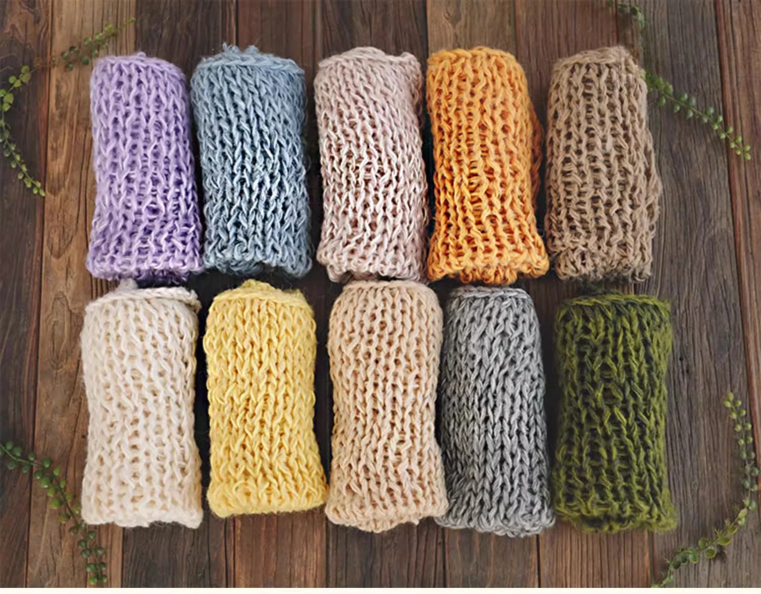 

Newborn Photography Props Hand Knitted Mini Wrap Blanket Soft Crochet Yarn Baby Photo Shoot Accessories Multi Color Versatile