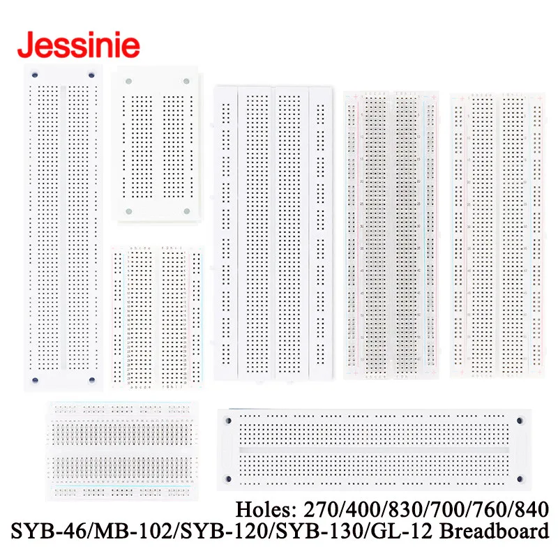 SYB-46 120 130 MB102 GL-12 270 400 830 700 760 840 Points Solderless PCB Breadboard Mini Universal Test Protoboard Bread Board