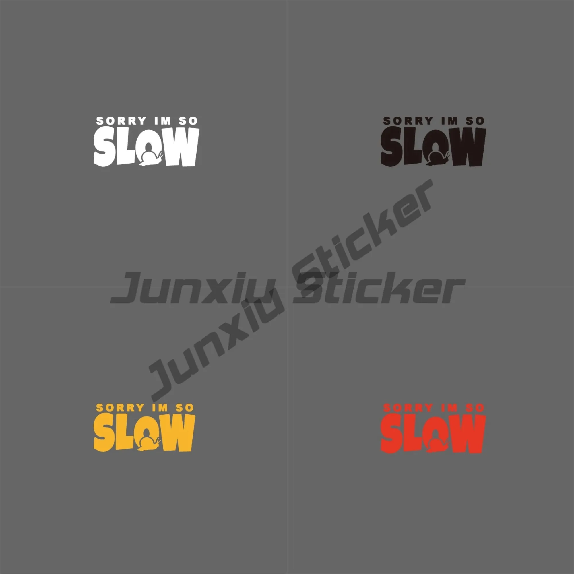 

Sorry, I'm Too Slow. Snail Crawling Warning Original Car Sticker JDM Rear Windshield Triangle Window Glass Sticker
