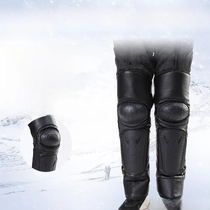 

Motorcycle Riding Knee Pads Winter Fce Thiened Warmth Windproof Vehicle Turtle ell Leg Protectors