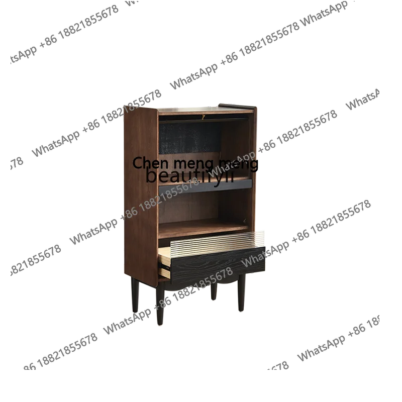 

French retro solid wood storage cabinet, locker, bedroom wall storage, TV cabinet, living room home H