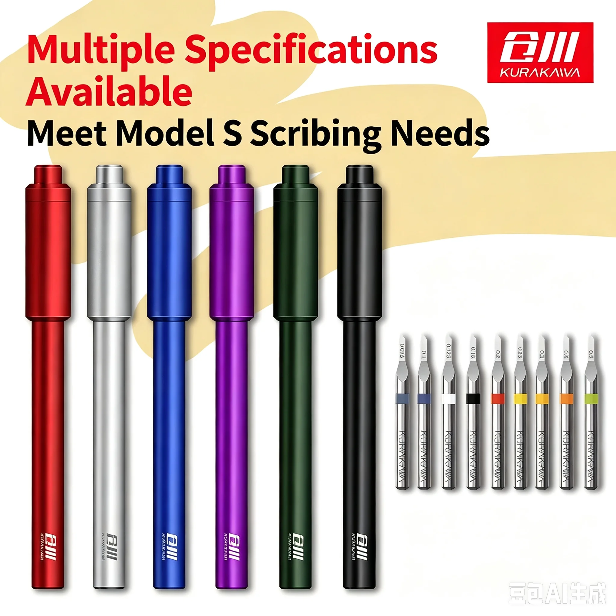 Model Tusten Stell Push Knife 0.075-3.0mm MultiPack Handle Kits Precision Scribe Line ScoringHobby Modeling DIY Tool