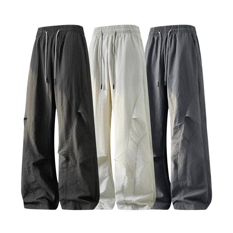 Lightweight Breathable Hiking Pants Men Autumn Stitch Wear Resistant Adjustable Cuff Camping Hiking Casual Trousers Man Joggers
