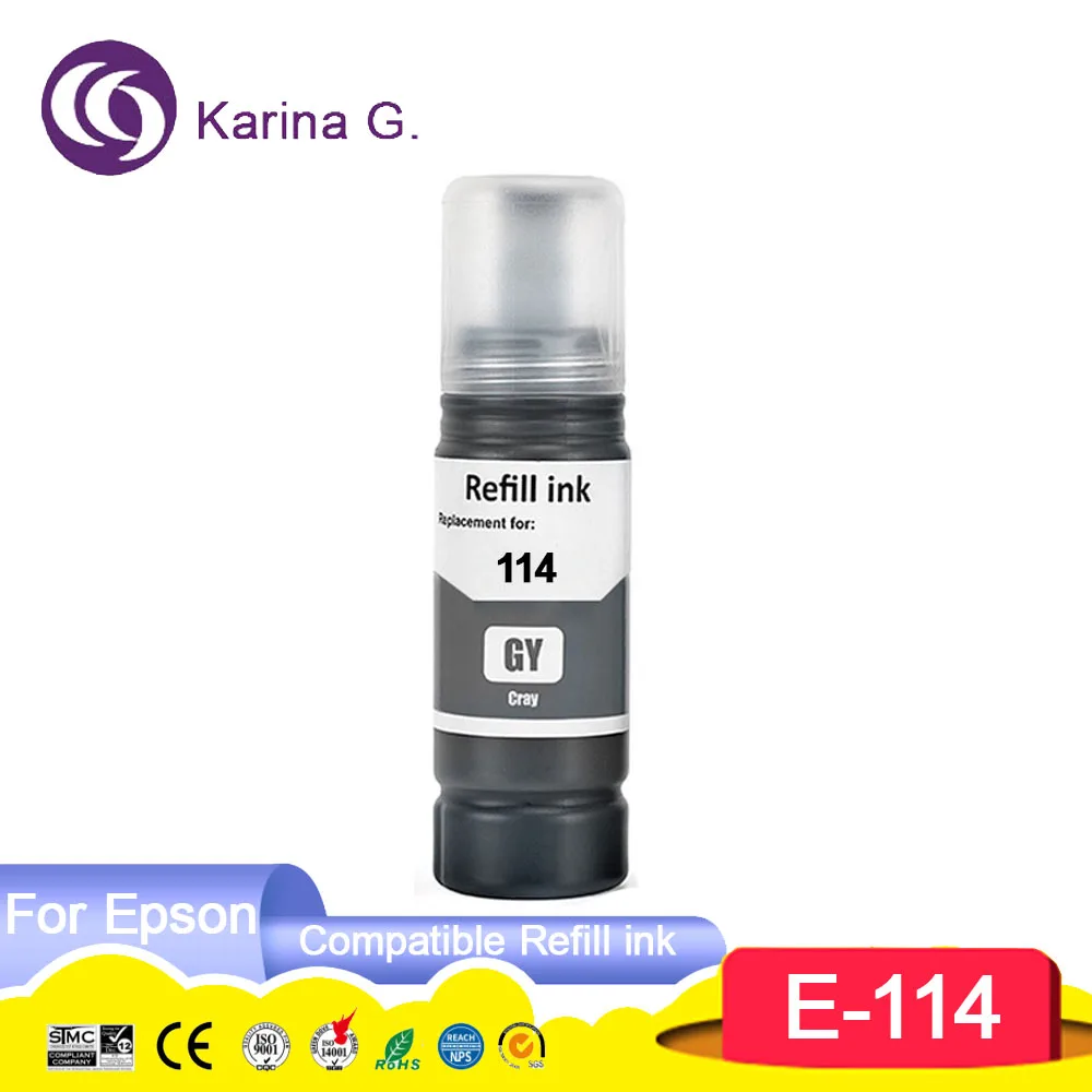 T114 114 ink Compatible Color Water Based Bottle Refill Bulk Ink T114 for Epson Ecotank ET-8500 ET-8550 etc.