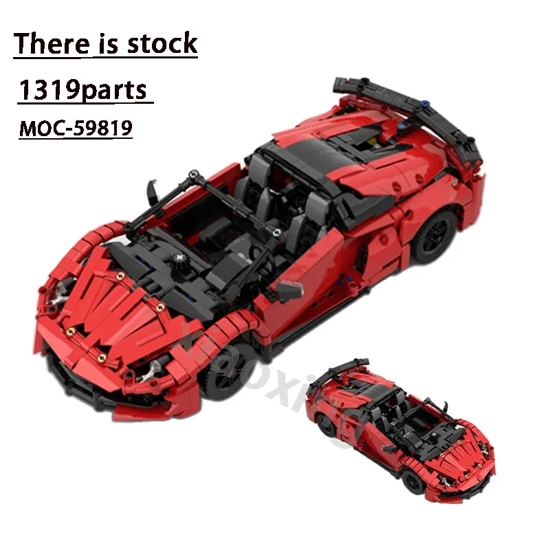 

2023 Anniversary Convertible MOC-59819 New Sports Car 1:14 Static Model • 1319 Parts Technic Building Block Model Kids Toy Gift