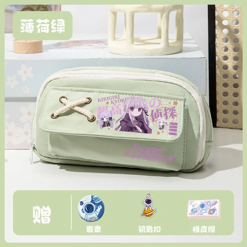 

Черный, белый, синий, зеленый, Danganronpa, пенал в стиле аниме, сумка для ручек, пенал для студентов, детей, подростков, школьные принадлежности для девочек и мальчиков