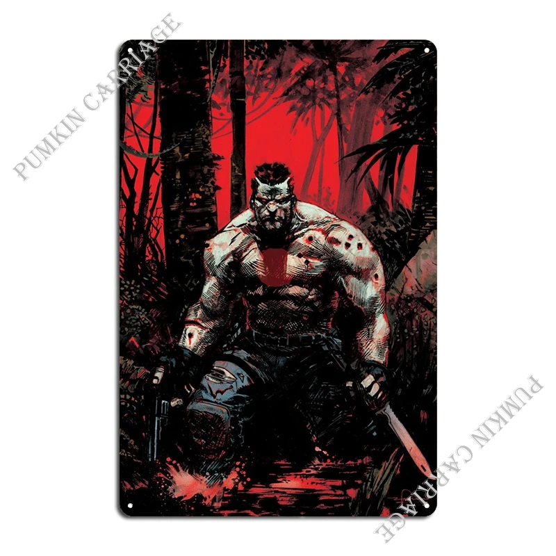 Bloodshot In The Jungle Metal Signs Mural Club Party Club Wall Cave Tin Sign Poster