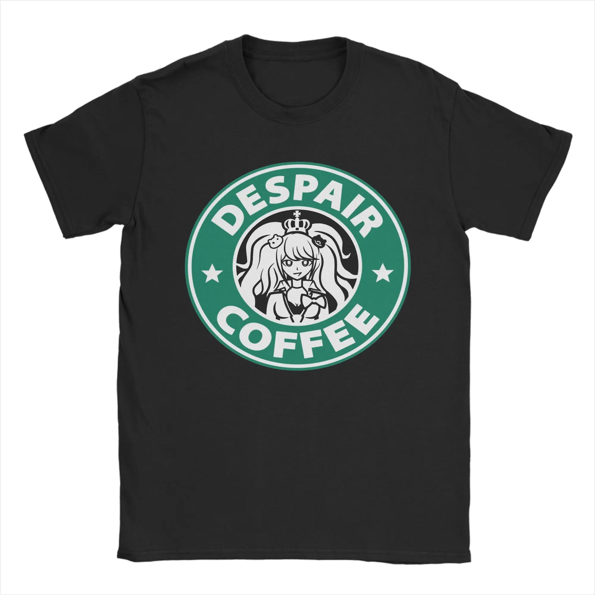 Despair Coffee for Men Women T Shirts Danganronpa Vintage Tee Shirt Short Sleeve Crewneck T-Shirts Cotton Plus Size Tops