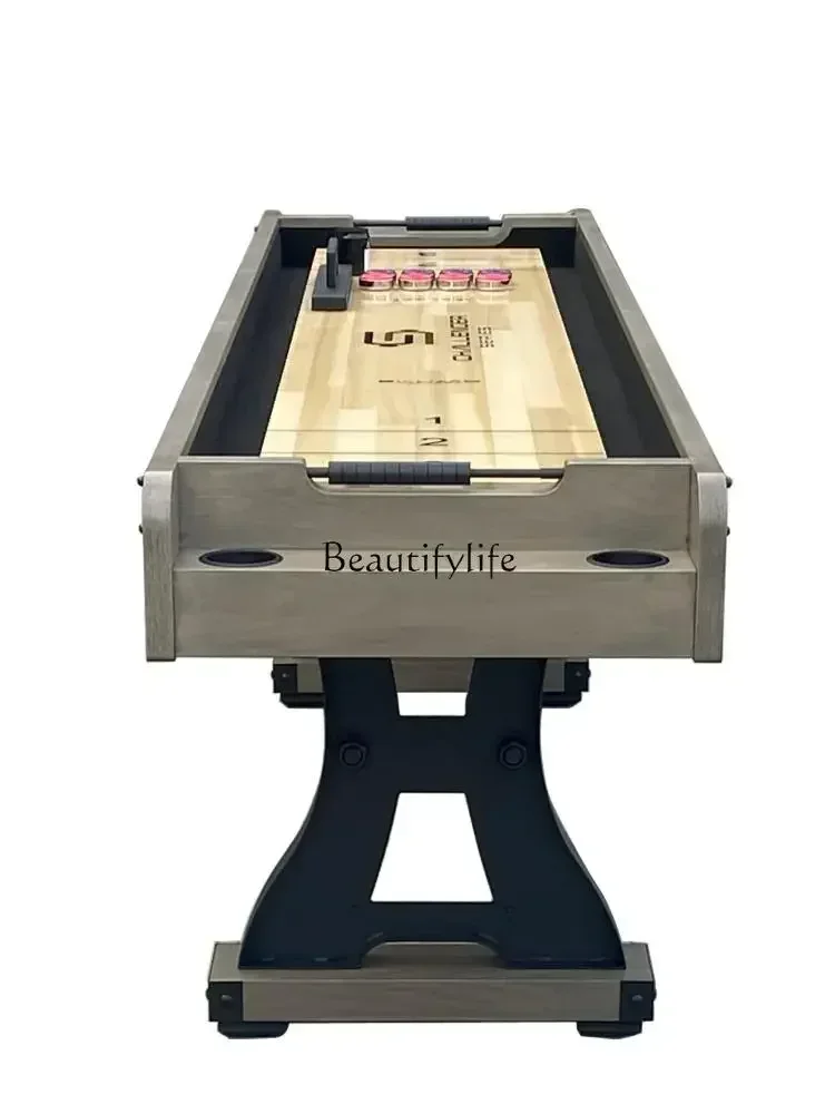 

88..New competition table Indoor leisure and entertainment Solid wood splicing slide Drizzle resin solid wood