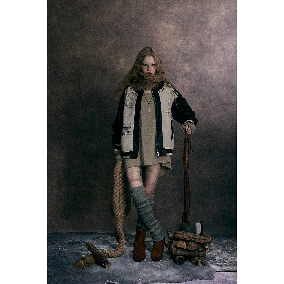 

American niche streetwear brand retro design style patchwork pu sleeve baseball jacket for men and women