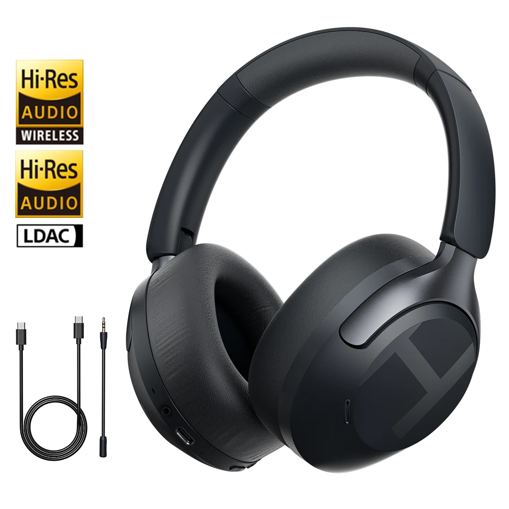 Haylou S40 ANC Беспроводные наушники 50 дБ шумоподавление Hi-Res 3D Пространственный аудиоушерный телефон с LDAC Bluetooth 6.0 над ушной гарнитурой
