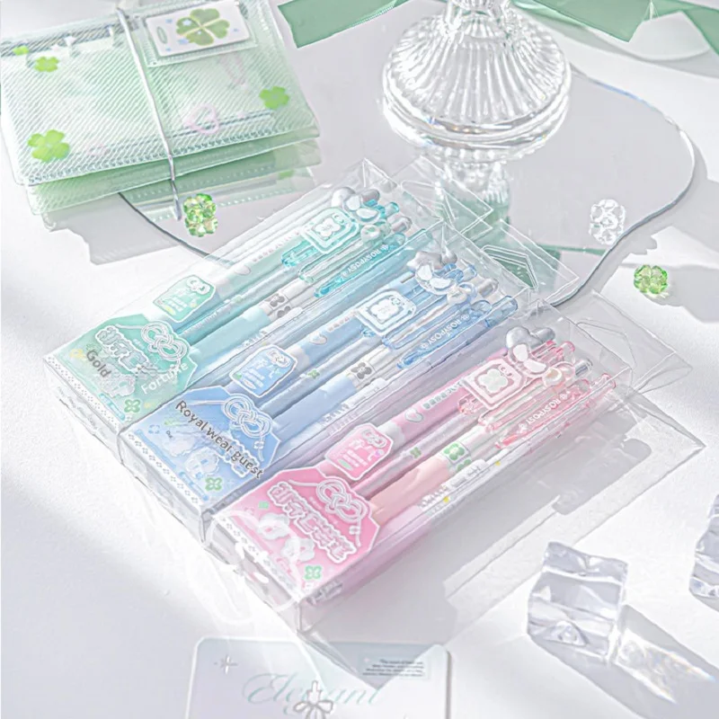 RosyPosy 4pcs Quick-dry Smooth Fragrance Press Gel Pen Set 0.5mm School environmental protection,Safety,Non-toxic Stationery Pen