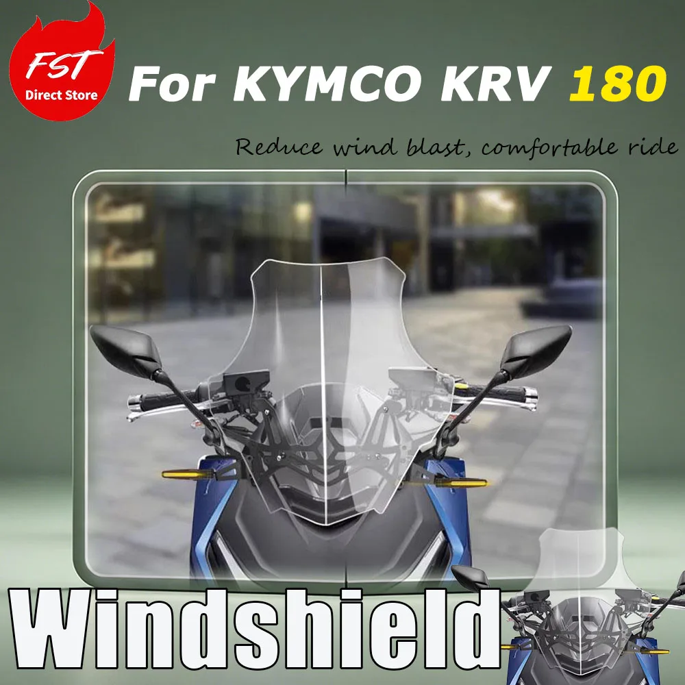 For KYMCO KRV 180 Install the accessory windshield rearview mirror and move it forward to the windshield.
