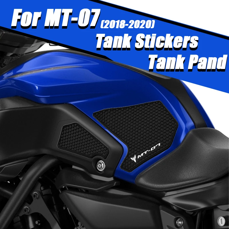 FOR YAMAHA MT07 MT-07 MT 07 2018 2019 2020 Motorcycle Accessories Non-slip Side Fuel Tank Stickers Waterproof Pad Rubber Sticker