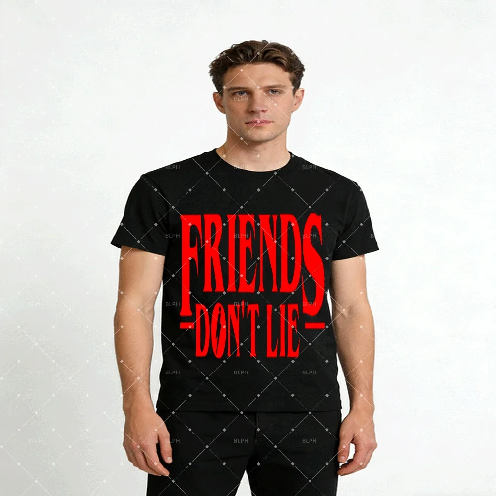 

Stylish Stranger Things Inspired 'Friends Don't Lie' Parent-Child T-Shirts Matching Family Tees for Casual Wear Perfect for Fans