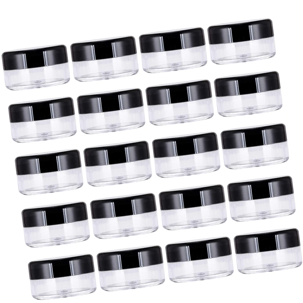 

60 Pcs Plastic Jars Durable Portable Round Pot Storage Empty Dispenser Travel Container For Cream Powder Samples Makeup