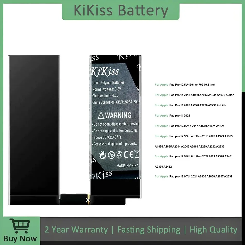 

Battery For Apple Ipad Pro 9.7 10.5 11 20218 2020 2021 12.9 2Nd 3Rd 4Th 5Th 6Th