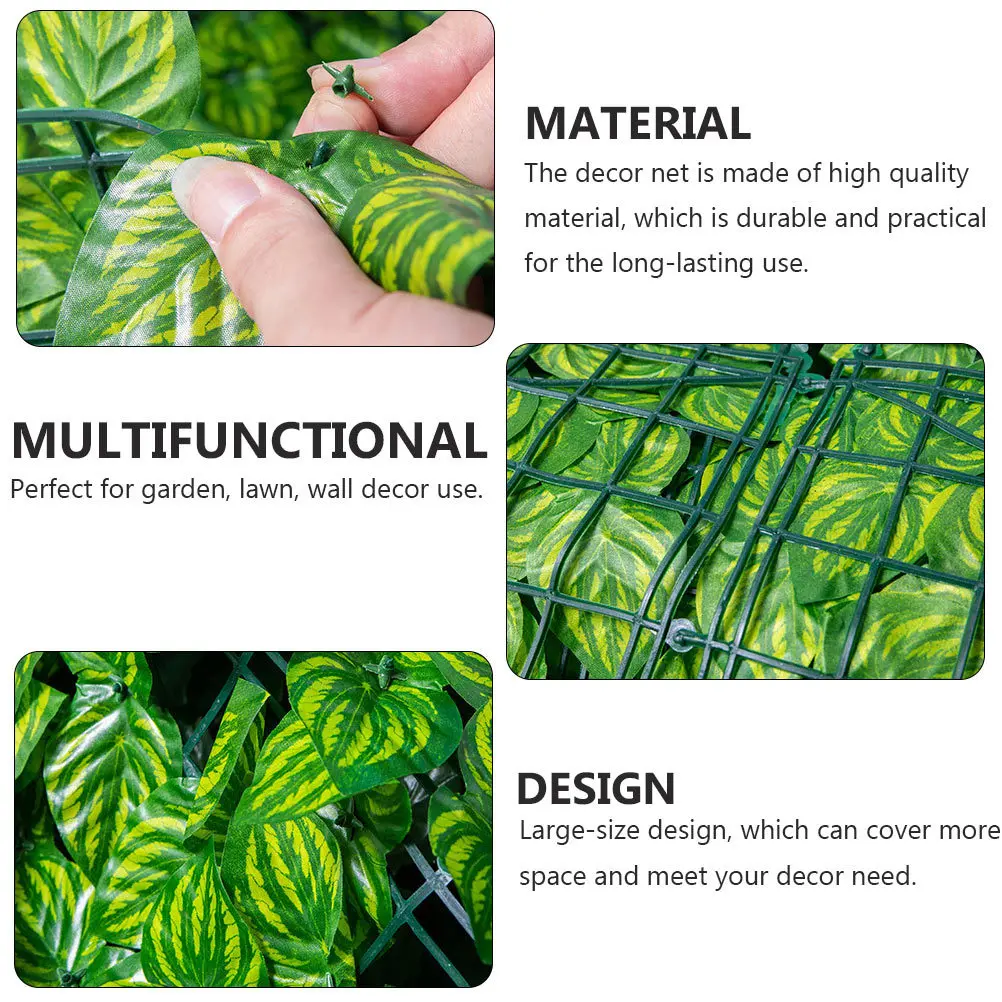 

1Pcs Simulation Leaf Decor Net Large Size Artificial Plant Fence Ornament Garden Balcony Wall Decor Fence Ornament
