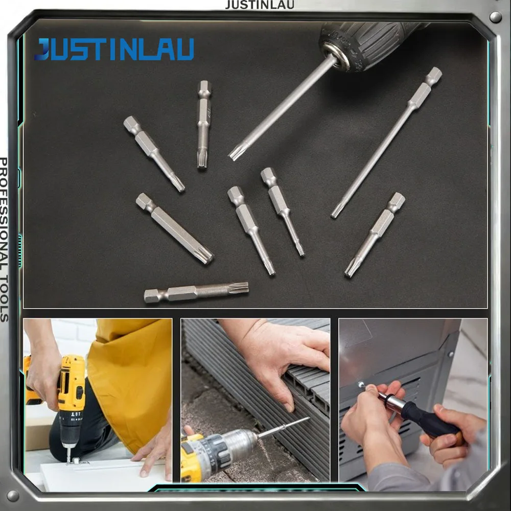 11/12 Pezzi 50/75mm S2 Manico Esagonale Magnetico Cacciavite Testa Hollow Plum Blossom Foro Trapano A Mano Strumento Accessori