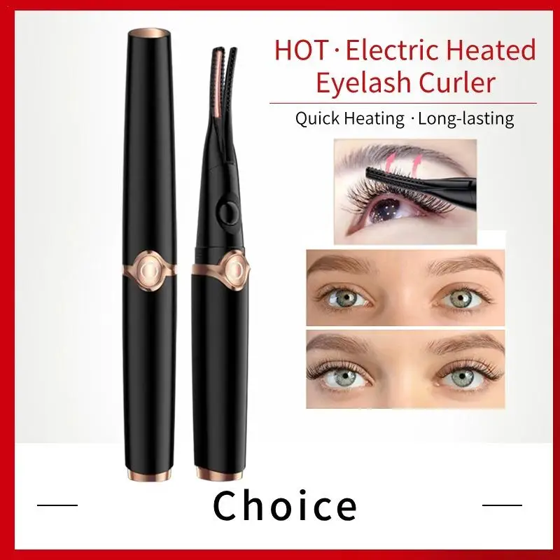 Electric Heated Eyelash Curler Rechargeable Eyelash Curler Quick Heating Long Lasting Natural Eyelash Curler Makeup Beauty Tool