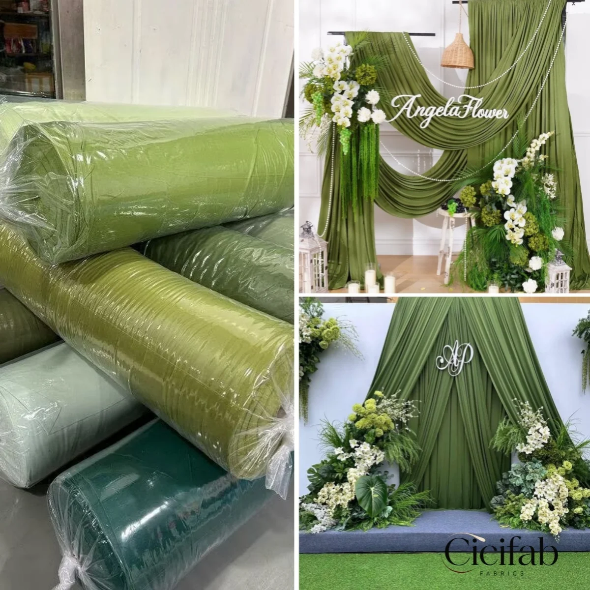 Double-Sided Stretch Milk Silk Fabric for Wedding Soft Elastic Cloth for Ceiling Draping Wave Decor  Event Backdrop Curtain