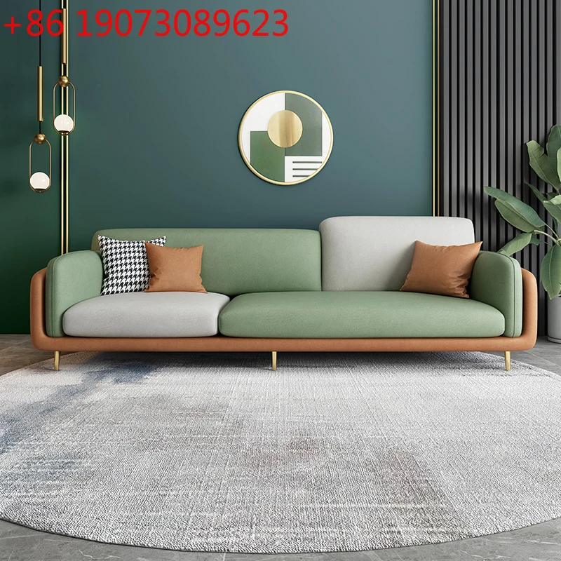 

Скандинавский тканевый диван для гостиной, современный, простой, в стиле лёгкой роскоши, популярный среди интернет-селебрити.