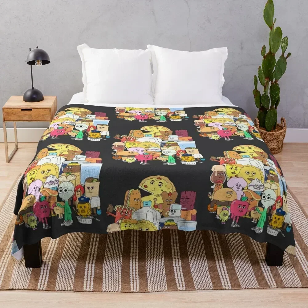 

The Apple and Onion Gang Throw Blanket Sofas Bed Fashionable Blankets