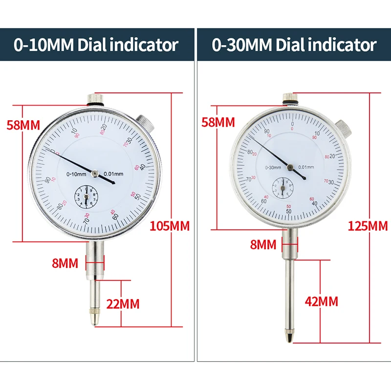 Imagem -03 - Ferramenta Indicadora Digital Medidor Indicador de Mostrador Instrumento de Medição 012.7 mm 0.01 mm 0.001 mm