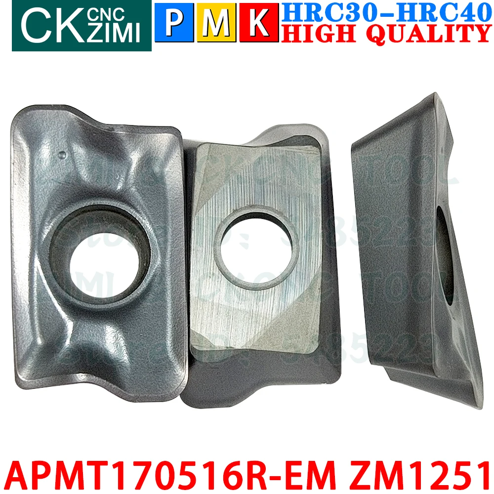 APMT170516R-EM ZM1251 APMT 170516R EM ZM1251 超硬インサート肩フライス盤インサート工具 APMT 170516 R CNC 機械旋盤インデックス可能な切削工具