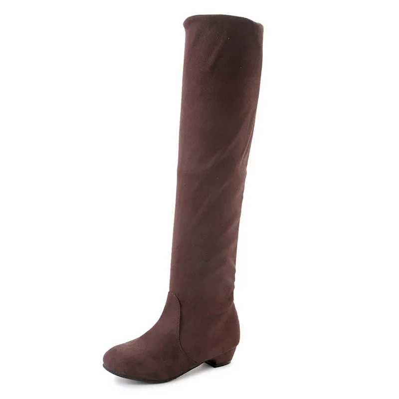 New Winter Thigh High Boots Women Shoes Over The Knee Boots Flat Long Boots Ladies Rubber Boots Zapatos De Mujer Botas 2021