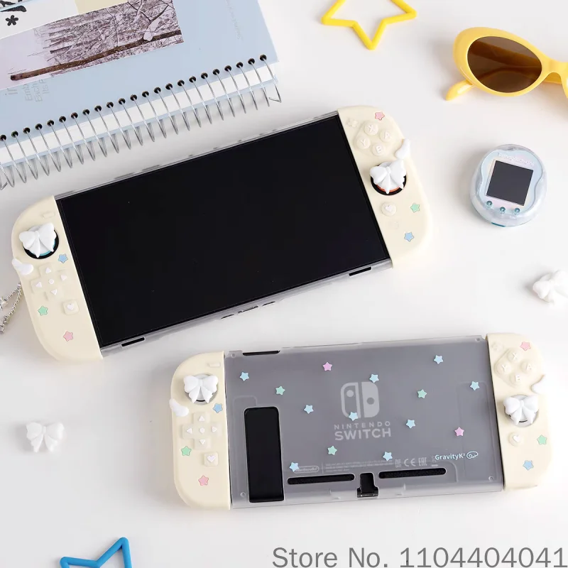 Ns2 Shell Original Protective Case For Switch 2 Oled Ns Star Bow Wing Soft Silicone Joy Con Controller Cover Gaming Accessory view 6