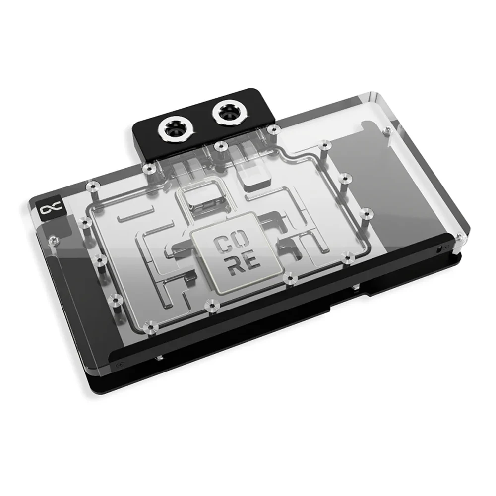 Водяной блок Alphacool Core, совместимый с Asus Prime Radeon RX 9070/9070XT OC, TUF Gaming Radeon RX 9070 XT с задней панелью