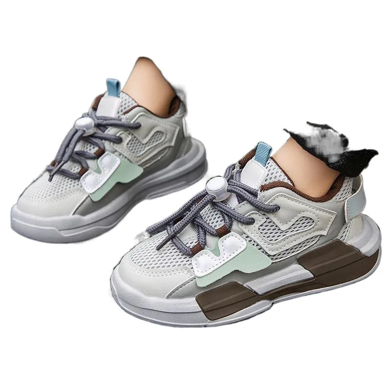 Zapatos Deportivos transpirables para niñas y niños, zapatillas de malla grandes, zapatos de tabla, novedad de verano 2024