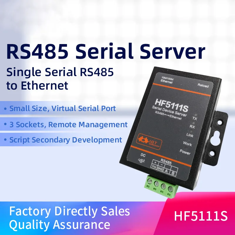 변속기 컨버터 시리얼 서버, Hf5111s 스몰 사이즈 Rj45 Rs458, 이더넷 프리 Rtos 시리얼 포트