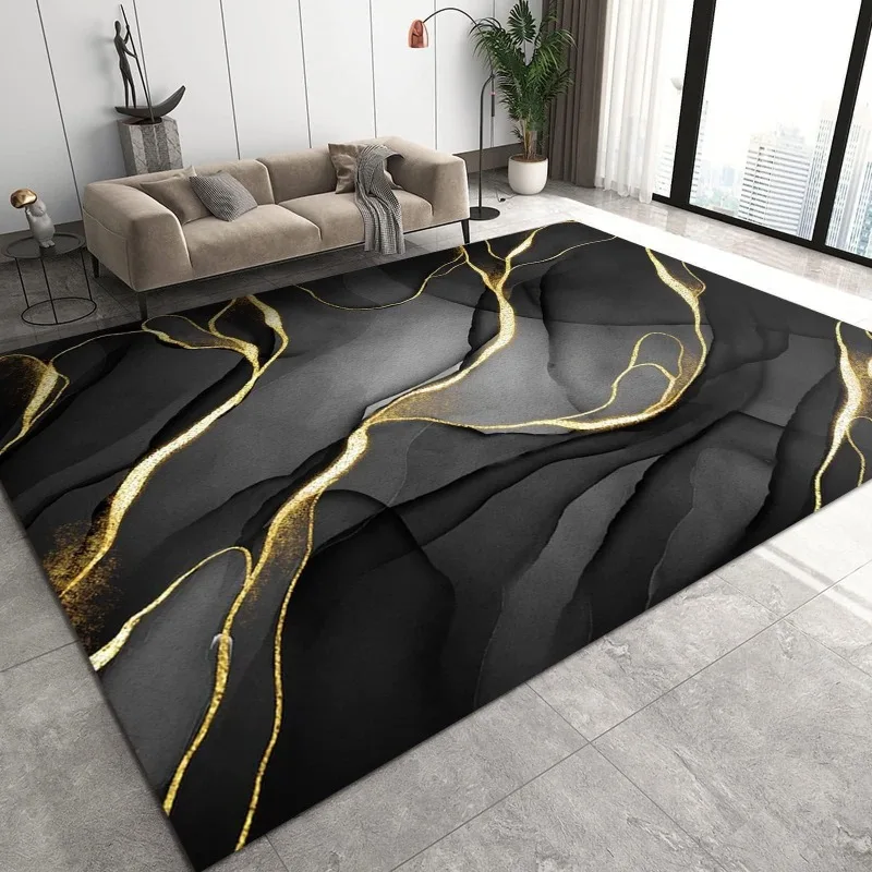 Peinture à l'encre abstraite à poils de cristal modernes, tapis décoratif pour salon, Table à thé, coussin, couverture de canapé, maison, chambre à coucher, couverture de chevet